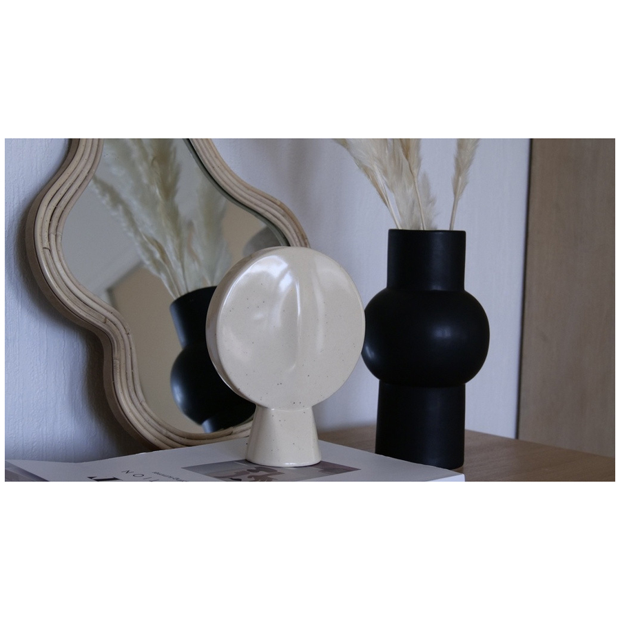 FACE - Vase en grès cérame terracotta 14x18,4cm