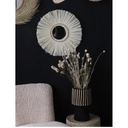 AYA - Vase décoratif en bois noir rayé, style moderne et authentique, Dakar Sénégal