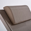 Mobilier extérieur - Bain de soleil YUZU robuste avec revêtement taupe pour terrasse au Sénégal