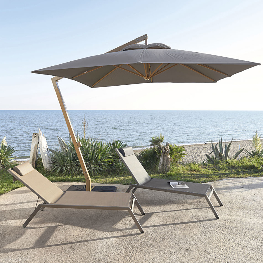 Confort et durabilité - Bain de soleil YUZU en aluminium léger pour moments détente à Dakar