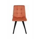 ENZA - Chaise en velours rouille 48x56,5x88