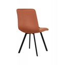 ENZA - Chaise en velours rouille 48x56,5x88