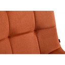 ENZA - Chaise en velours rouille 48x56,5x88