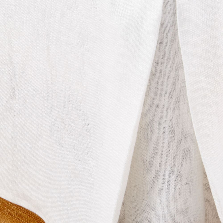 MORPHEE - Accessoire lit, cache-sommier blanc chic en coton et lin, Dakar Sénégal