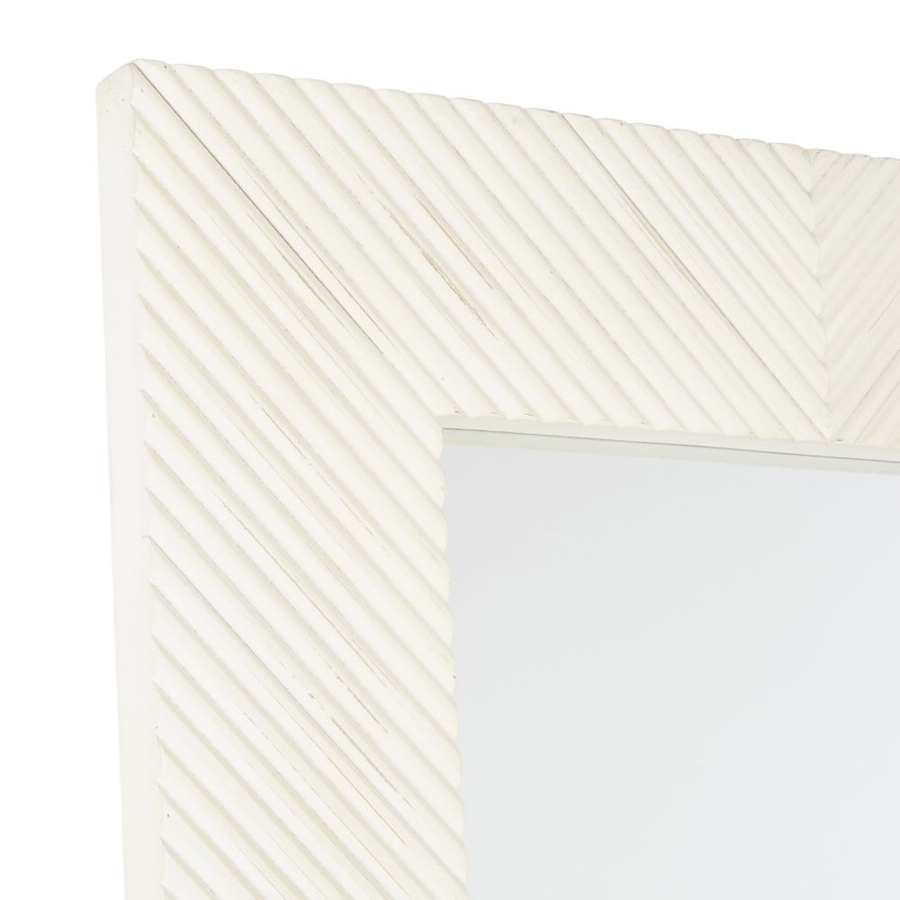 Grand miroir CAMILA rectangulaire avec finition bois blanc, Dakar Sénégal