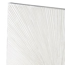 BIANCA - Toile peinte blanche et beige 120x120