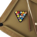 Table-billard rectangulaire en bois pour 10 à 12 personnes à Dakar, Sénégal.