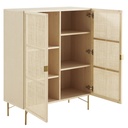 SOLSTICE - Armoire 2 portes cannage en rotin