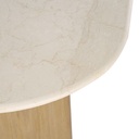 Table basse design Travertino, marbre et manguier massif, 42x120x60 cm - Dakar, Sénégal