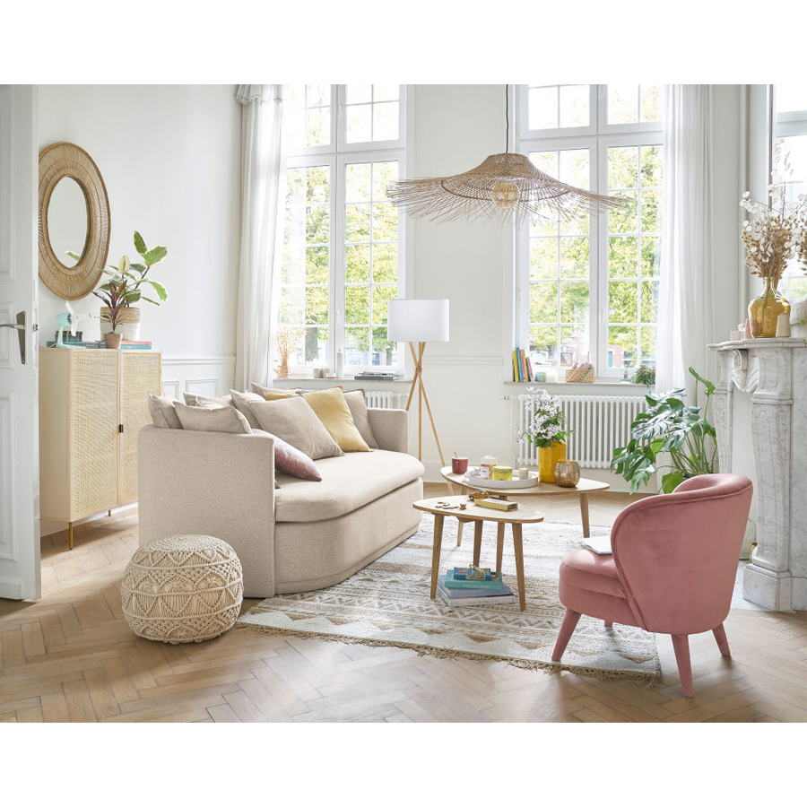 Mobilier rétro - Table Trocadero en bois de manguier pour intérieur chaleureux au Sénégal