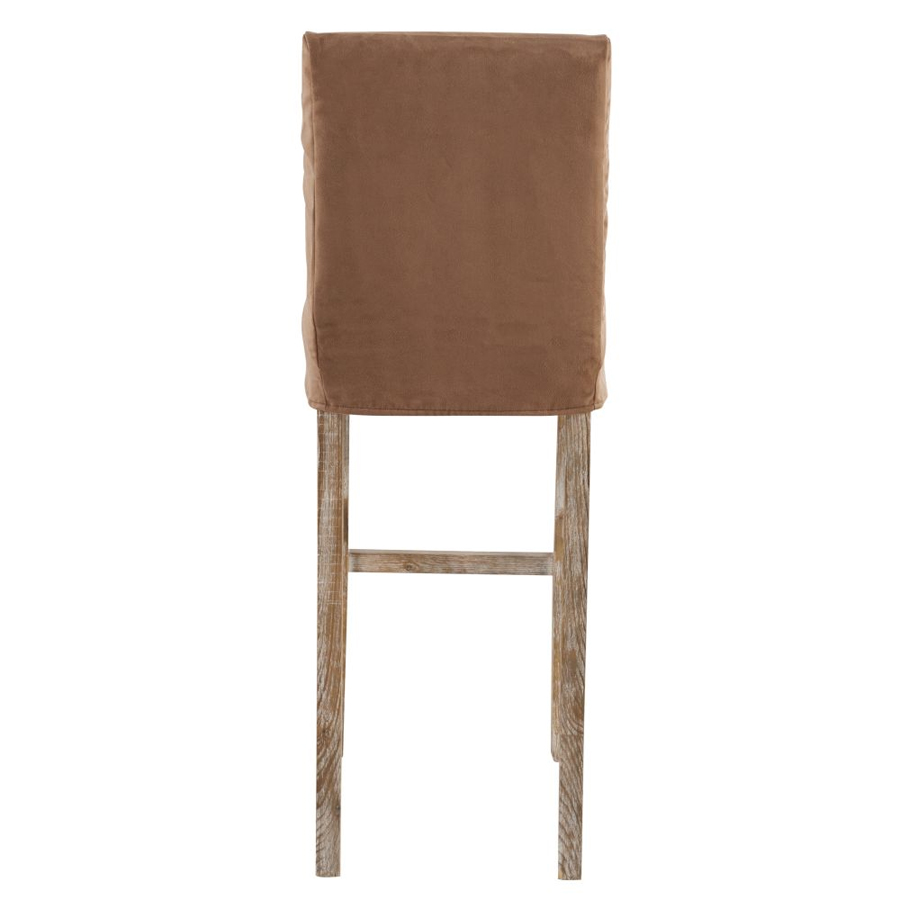 Élégante housse BOSTON en suédine chocolat pour chaise de bar, style raffiné à Dakar, Sénégal