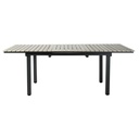 ESCALE - Table de jardin en aluminium gris 8/10 personnes
