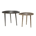 BENONI - Bouts de canapé en aluminium noir et bronze (x2)