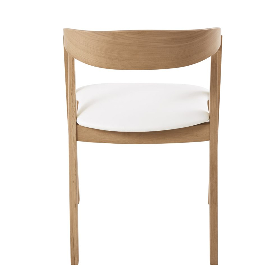 Chaise de bureau Oakham Business, design moderne en hêtre et textile blanc, idéale pour les espaces à Dakar, Sénégal