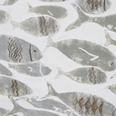 Toile ALMERIA peinte, motif aquatique poissons, décoration murale élégante, Dakar Sénégal