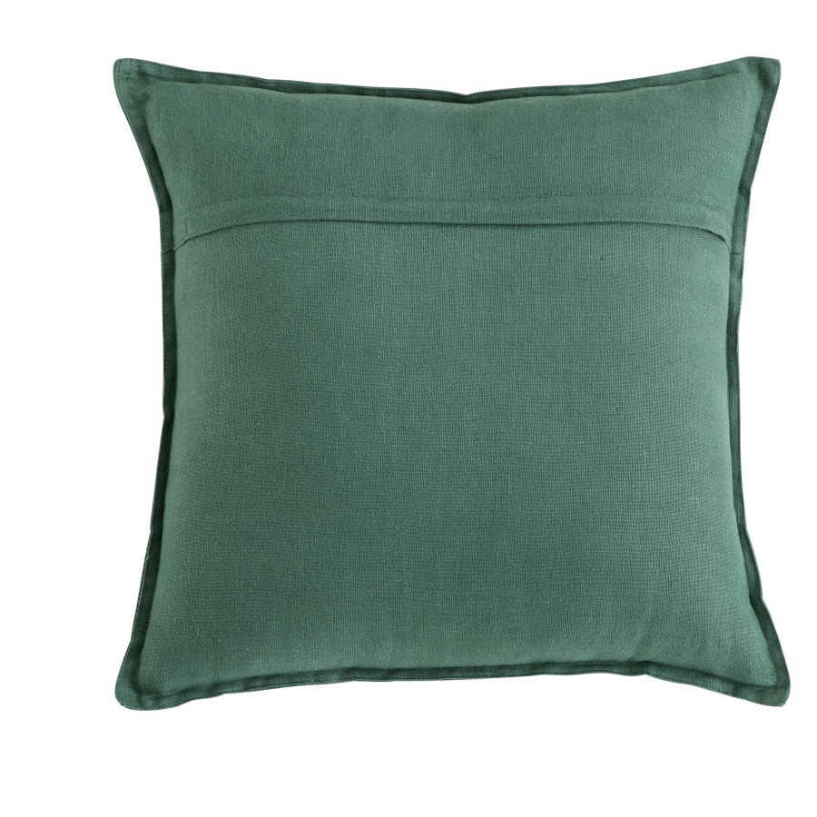 BASILIC - Coussin en lin lavé vert 45x45