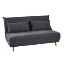 NIO - Banquette convertible 2 places gris anthracite