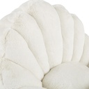 COQUILLE - Pouf enfant coquille imitation fourrure écrue