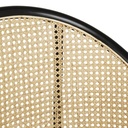 Fauteuil de table design Sockette en velours noir et bois naturel - Dakar, Sénégal