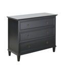 CAMBRONNE - Commode 3 tiroirs noire L100