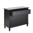 CAMBRONNE - Commode 3 tiroirs noire L100