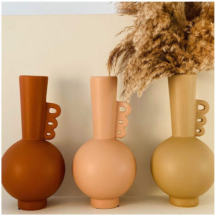 ADA - Vase en grès cérame terracotta 15x31 cm