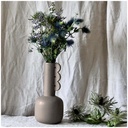 ONDE STONE  - Vase décoratif taupe en grès cérame, style contemporain, Dakar Sénégal