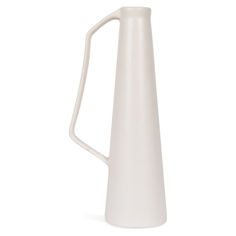 Vase ANSE en grès cérame blanc, design minimaliste, Dakar Sénégal