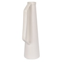 ANSE - Vase décoratif en grès cérame blanc, élégant et compact, Dakar Sénégal