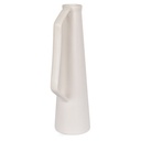 ANSE - Vase en grès cérame blanc 10x21 cm