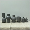 Vase SUMO, couleur taupe en grès cérame, décoration élégante, Dakar Sénégal