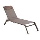 Bain de soleil Yuzu en aluminium et toile plastifiée taupe