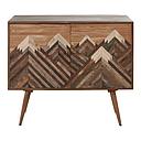 Buffet Mountain 2 portes lattes en manguier massif