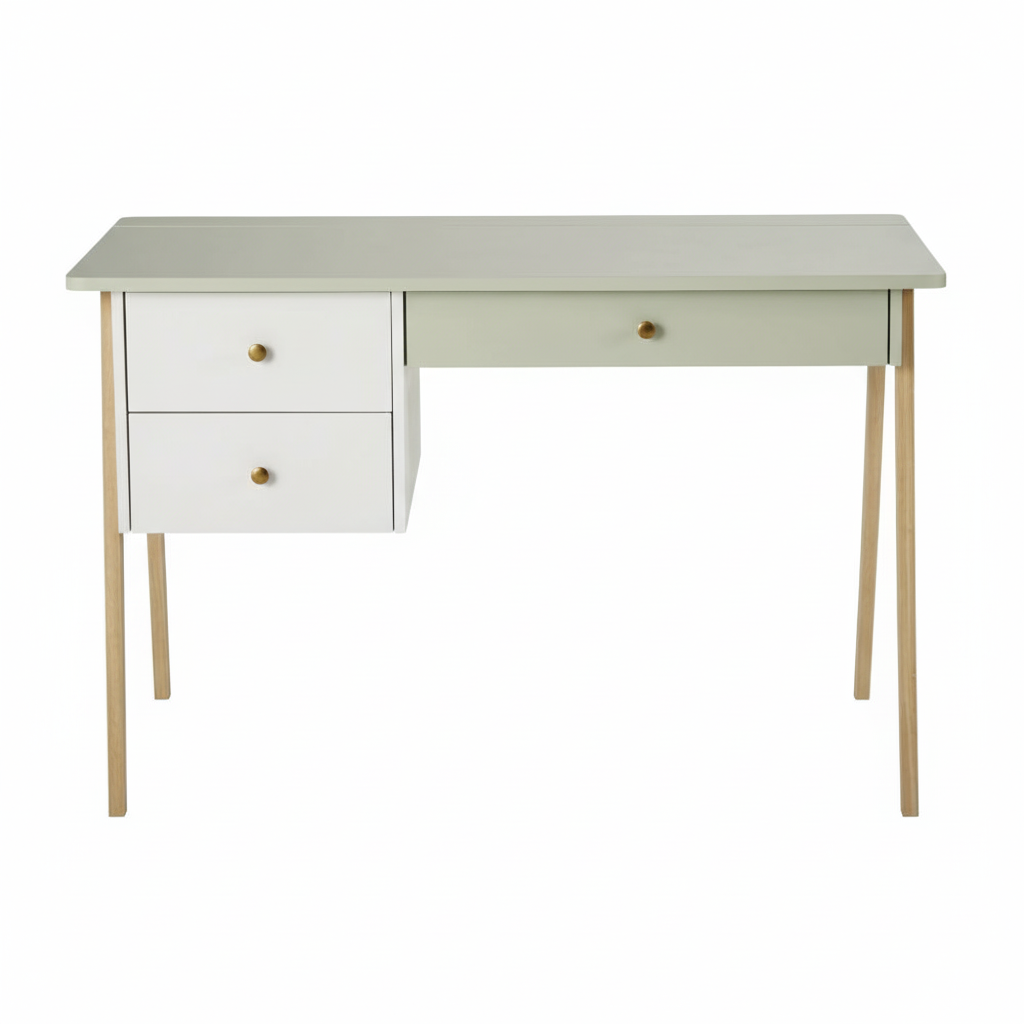 Bureau enfant Suzon 3 tiroirs pieds en chêne