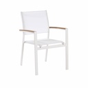 Fauteuil de jardin Fuji en aluminium blanc