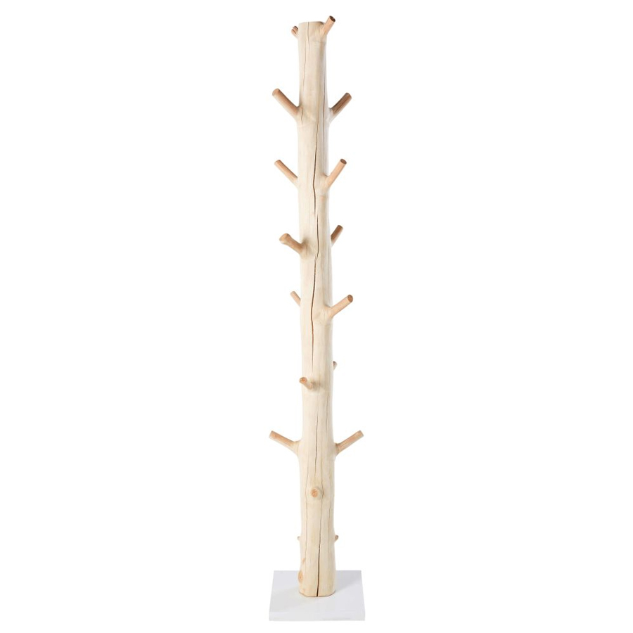 Porte-manteau Lucio tronc d'arbre en mangoustanier