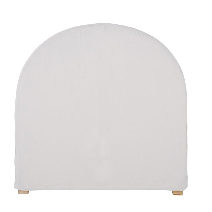Housse de tête de lit 90 Côme grise, tissu en gaze