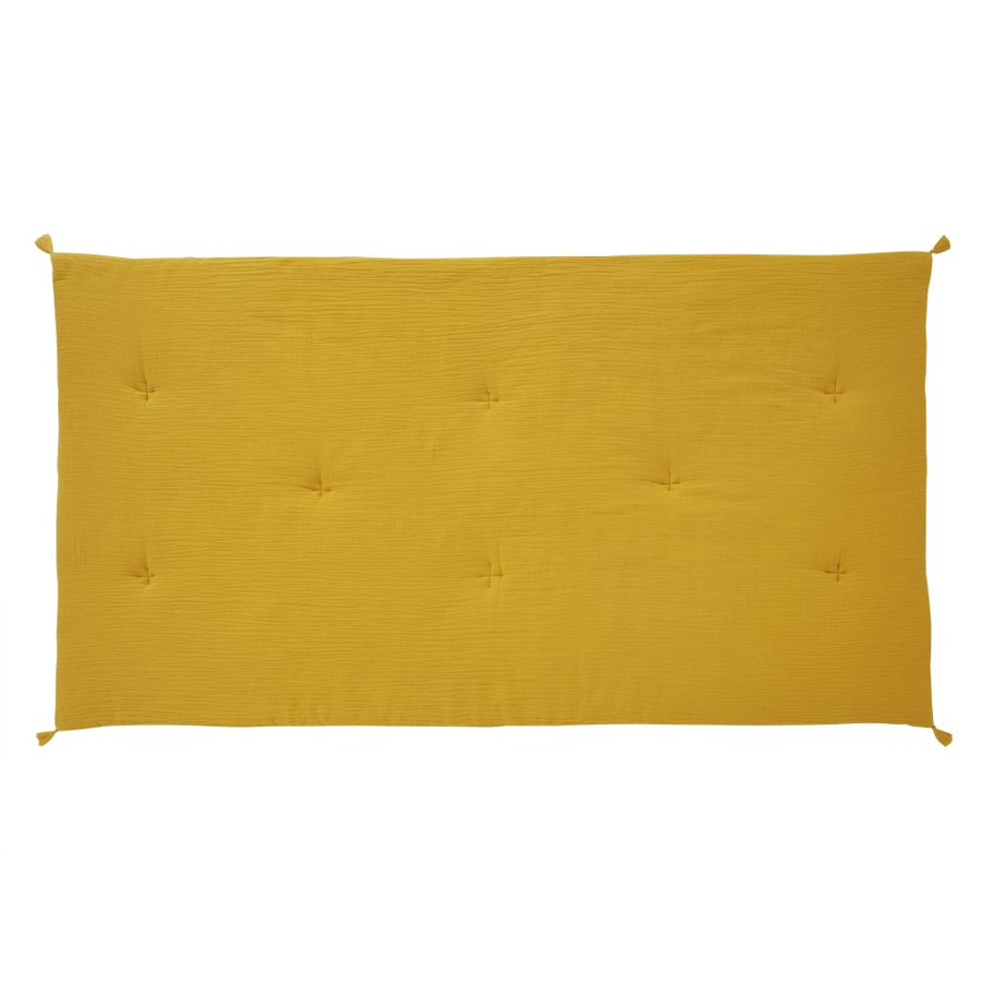 SIWA - Edredon pompons en coton jaune 80X150