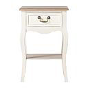 Table de chevet Leontine 1 tiroir crème