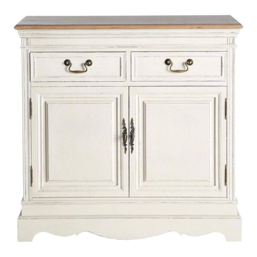 Buffet Léontine 2 portes et 2 tiroirs crème