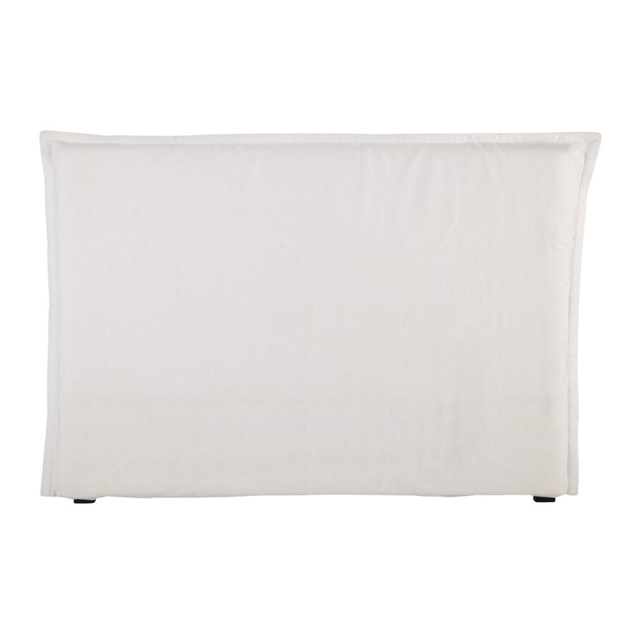 Housse de tête de lit Morphee 160 cm en lin lavé blanc