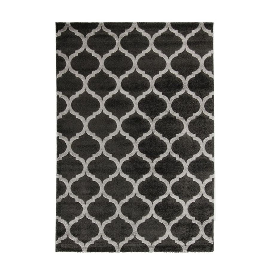 VERSO - Tapis en polyester microfibre gris 160x230 cm