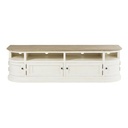 Meuble TV Provence en pin massif blanc L180cm