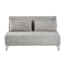 Banquette convertible Nio 2 places en velours gris clair