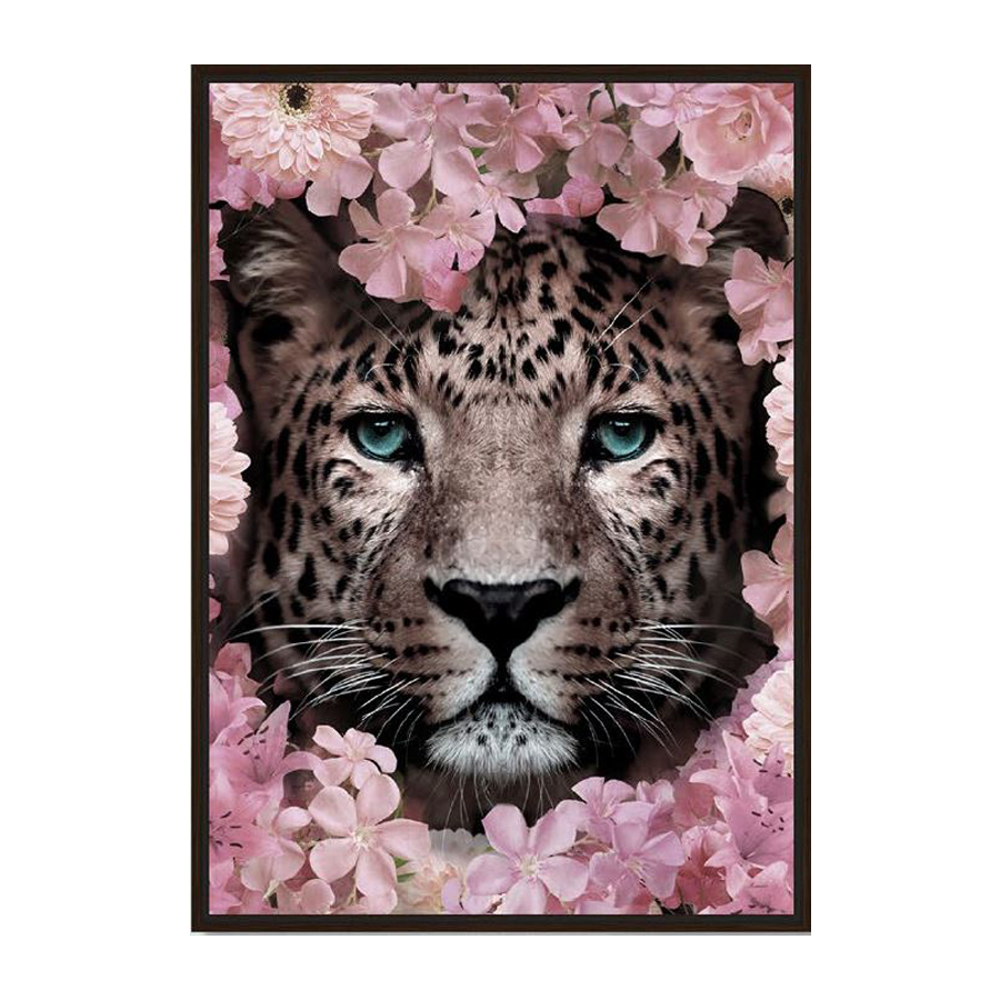 Toile encadrée Tiger avec caisse classique noire