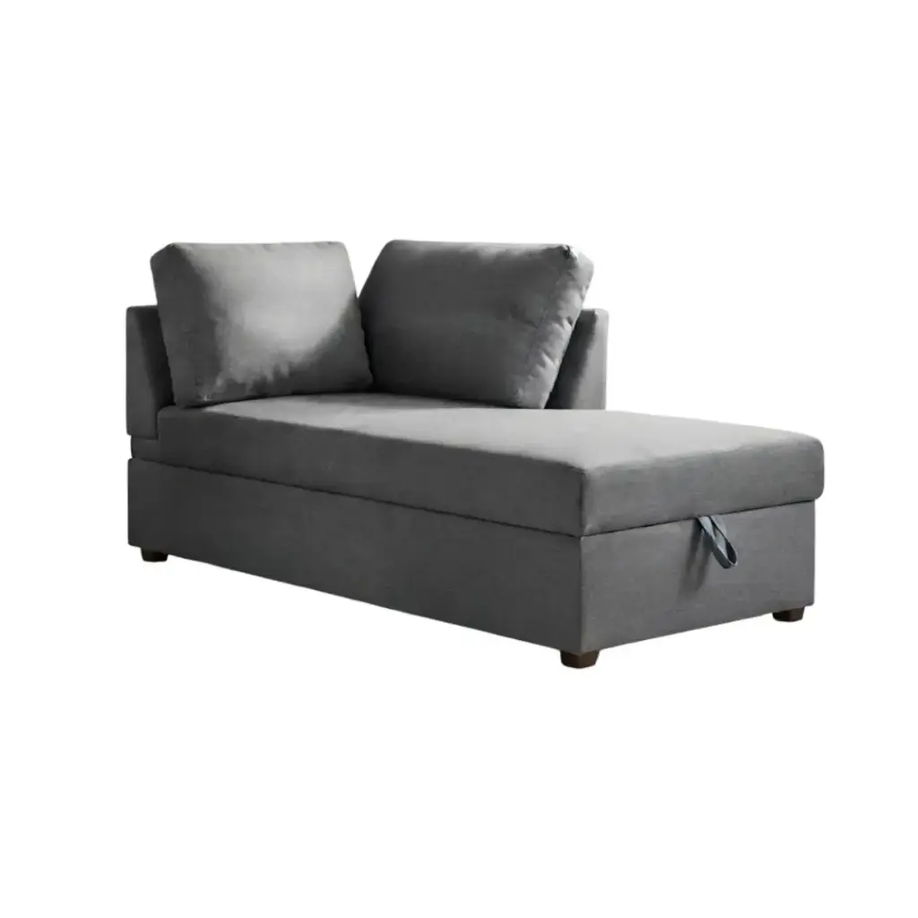 Banquette Times square accoudoir droite en tissu gris