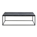 Table basse Marble en marbre noir et métal noir