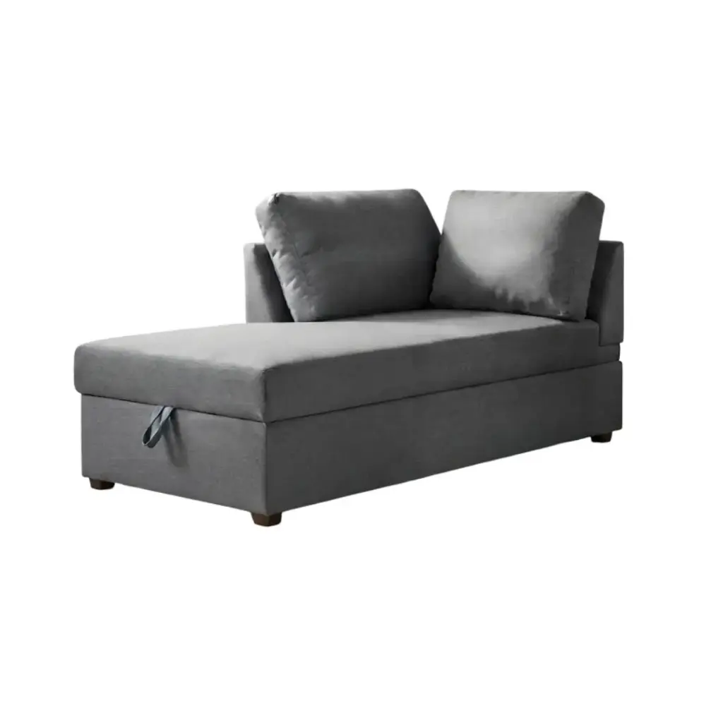 Banquette Times square accoudoir gauche en tissu gris