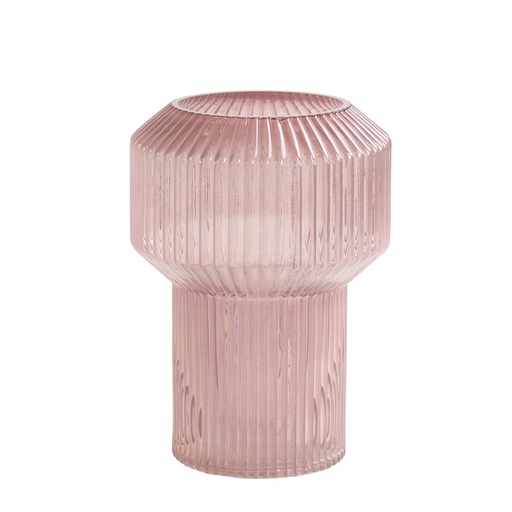 LEILA - Vase en verre vieux rose Ø16x23 cm