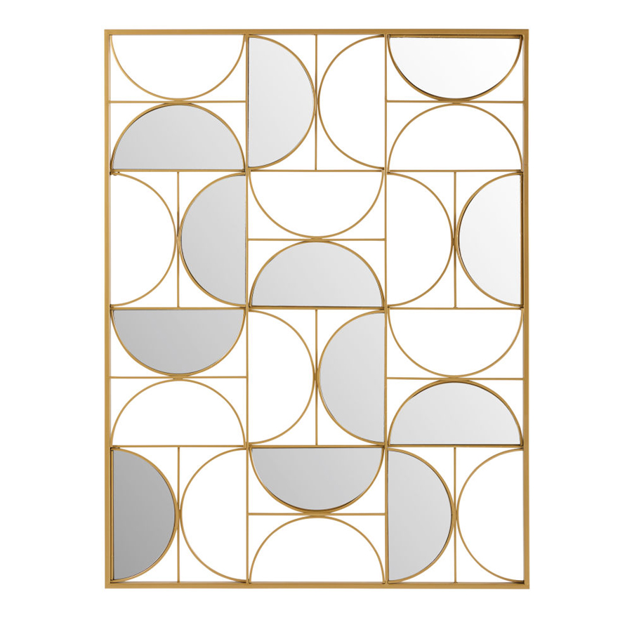 Déco murale Goldfinger miroir en métal doré